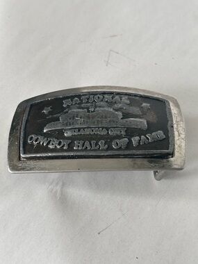 Cowboy Hall of Fame Silver-Tone Western Belt Buckle